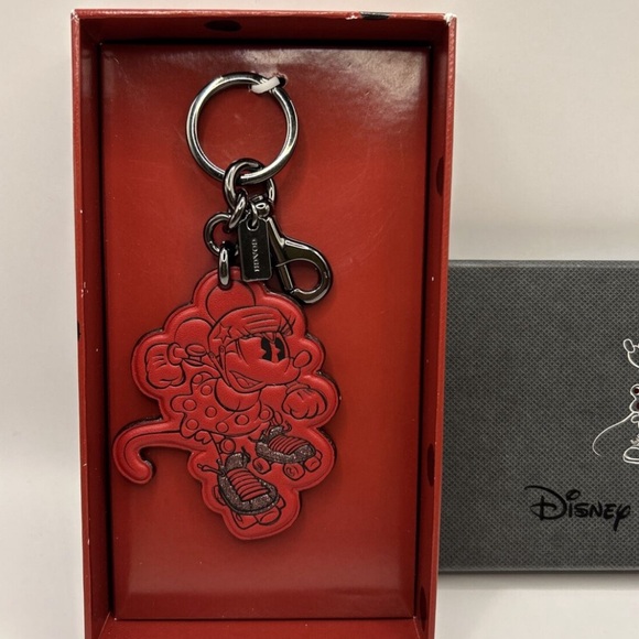 NWT Coach Minnie Mouse Rollerskate Key Chain Bag Charm Special Edition, with Box - Picture 3 of 5